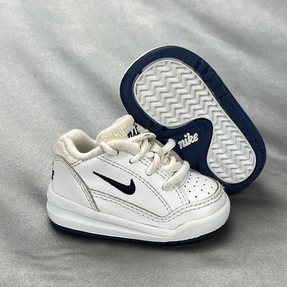 Nike Air Grand Stand TD Infant Size 2C White Navy Vintage 2000 Shoes 85025-141